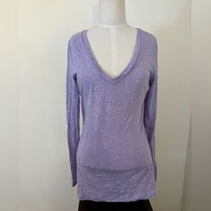 Old Navy women’s size medium heathered purple v-neck long sleeve tunic tee